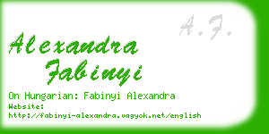 alexandra fabinyi business card